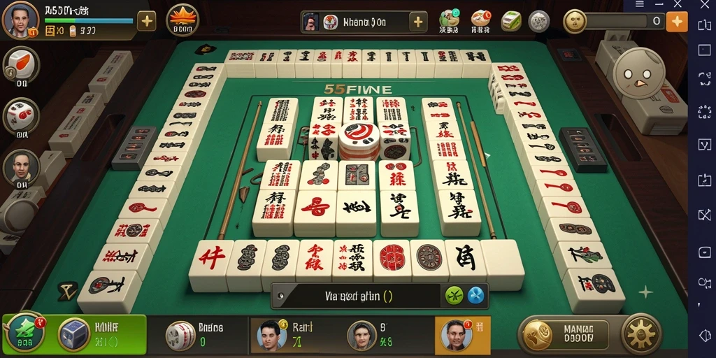 Gameplay menarik 55FIVE dengan papan Mahjong.