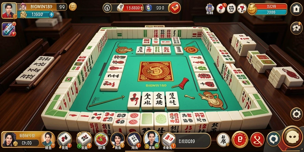 Tampilan screenshot utama BIGWIN189 dengan gameplay Mahjong yang menarik.