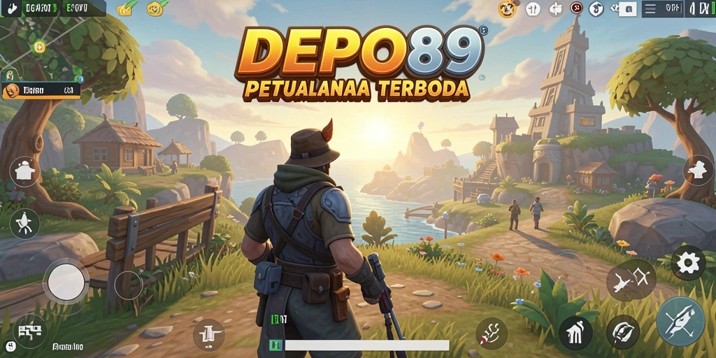 Screenshot gameplay DEPO89 yang menampilkan dunia terbuka yang luas.