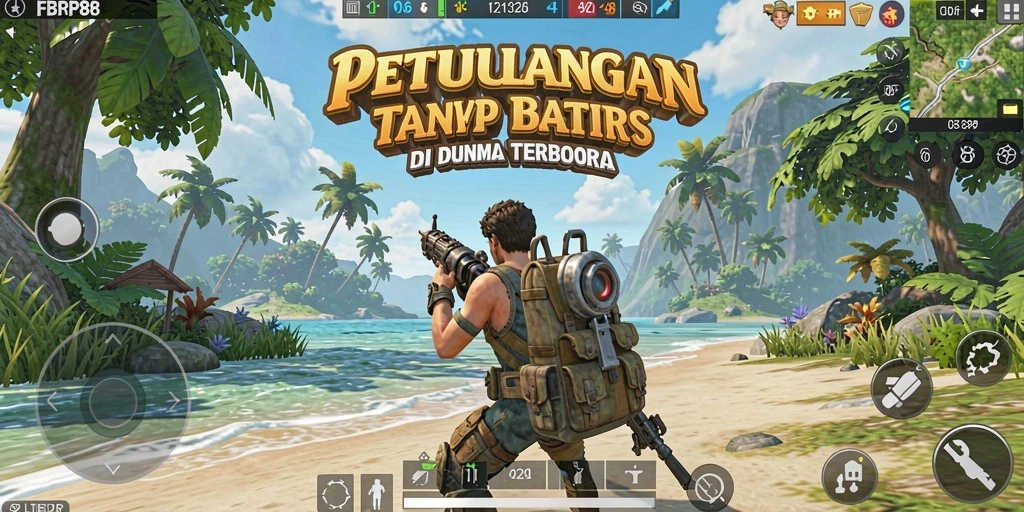 Screenshot FBRP88 menampilkan pemandangan dunia terbuka yang menakjubkan.