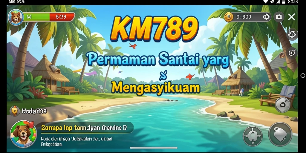 Tampilan gameplay KM789 yang penuh warna dan menantang.