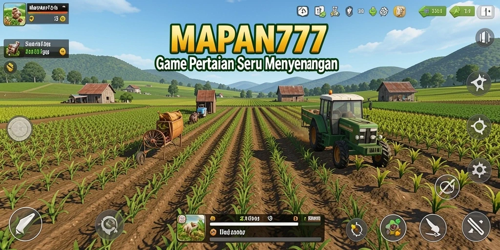 Tampilan screenshot utama MAPAN777 menampilkan gameplay pertanian yang menarik.