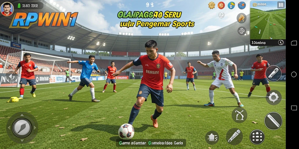 Screenshot utama RPWIN1 menampilkan keseruan gameplay olahraga.