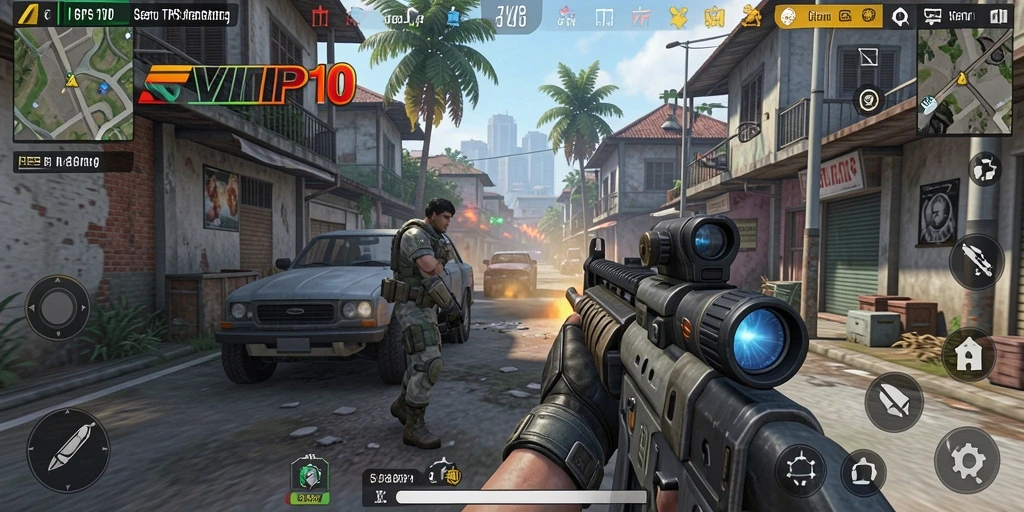 Screenshot gameplay antar tim dalam SVIP10 yang menegangkan.