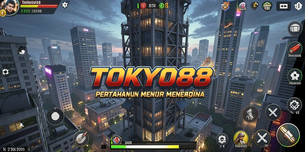 Tampilan gameplay menara pertahanan yang mendebarkan di TOKYO88.