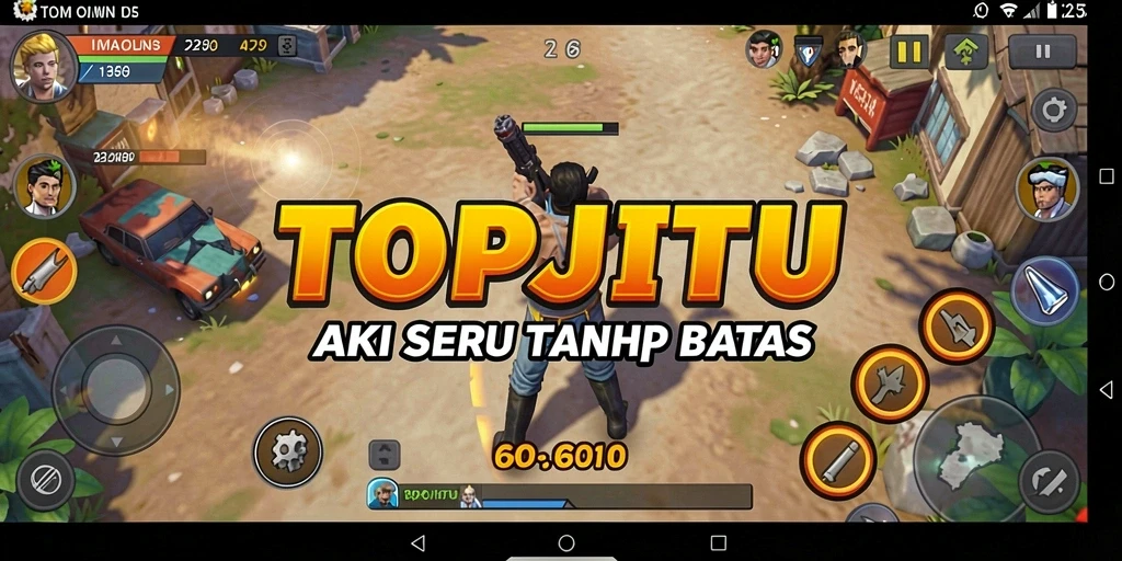 Gameplay mendebarkan dengan aksi seru dalam TOPJITU.