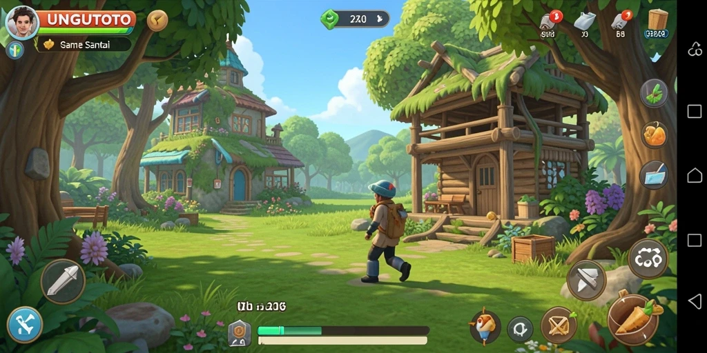 Tampilan menarik dari gameplay UNGUTOTO yang penuh warna.