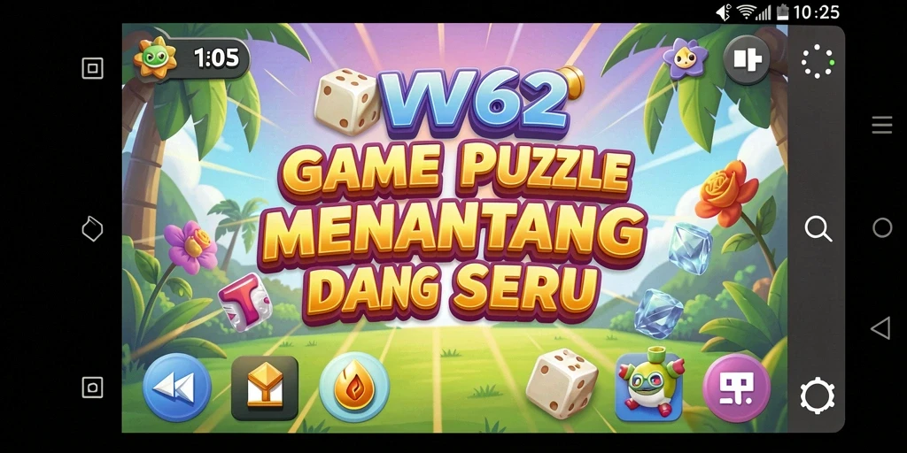 Screenshot VV62 menampilkan gameplay seru dari game Puzzle.
