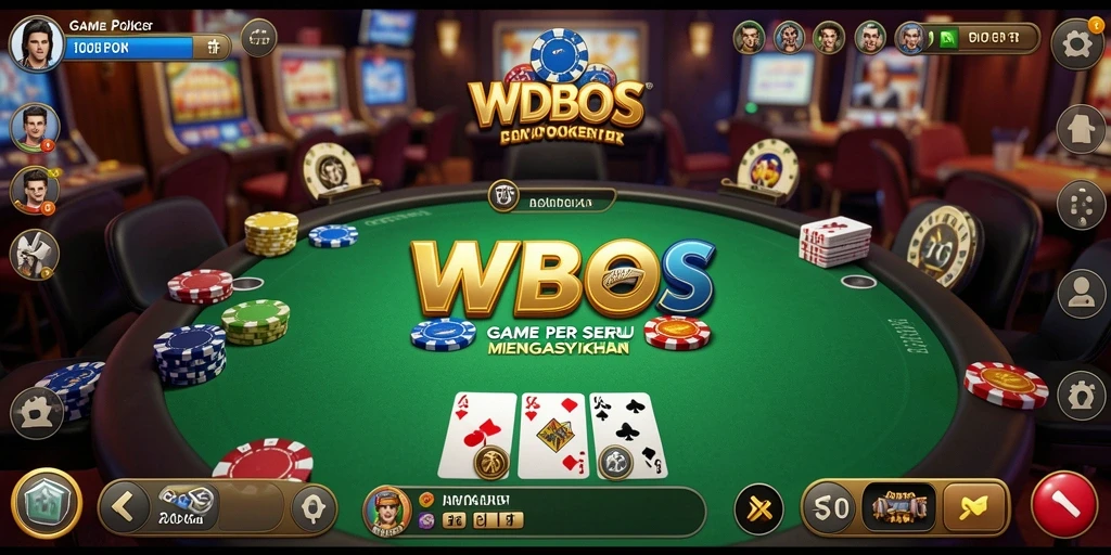 Tampilan seru gameplay Poker di WDBOS dengan interaksi pemain.